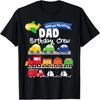 Dad Transportation Birthday Airplane Cars Fire Truck Train T-Shirt
