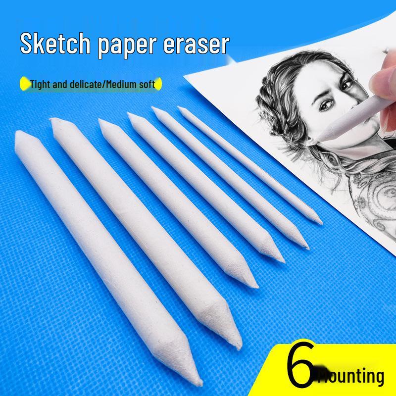 6-Piece Paper Stump Art Set for Sketching and Smudging
