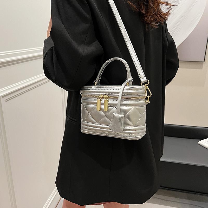New Fashionable Pu Leather Bag For Women, Casual Handbag, Large Capacity Single Shoulder Crossbody Bag, Designer Makeup Bag