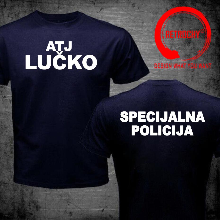 ATJ LUCKO Kroatische Spezialeinheit zur Terrorismusbekämpfung T-Shirt Unisex T-Shirt Unisex Kurzarm Oberteile T-Shirt Sommer Baumwoll-T-Shirt