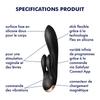 Rabbit Vibrator Black Double Stimulation Clitoris Double Flex Satisfyer Cc597809