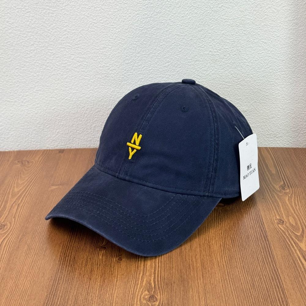 Fashion Hat Korean new letter embroidered baseball cap autumn casual sun hat men's and women's washed cotton soft top cap