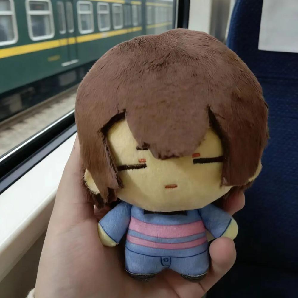 10cm Game Undertale Frisk Plushie Stuffed Doll Toys Frisk Plush Backpack Pendant Keychain Kawaii Doll Birthday Xmas Gifts