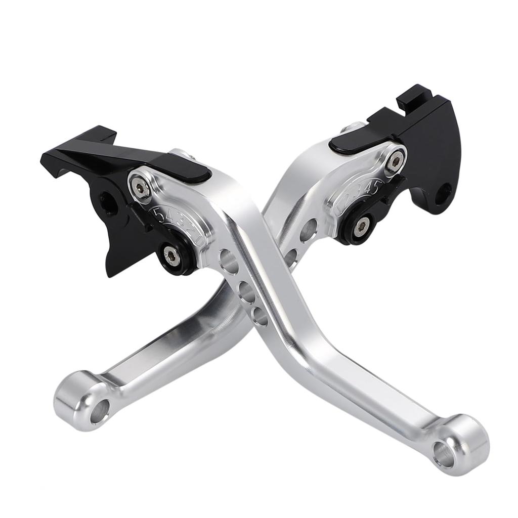 nakira Brake and Clutch Lever Set for and GSR600 V-Strom 250, GSR250, GSX250R, (Silver)