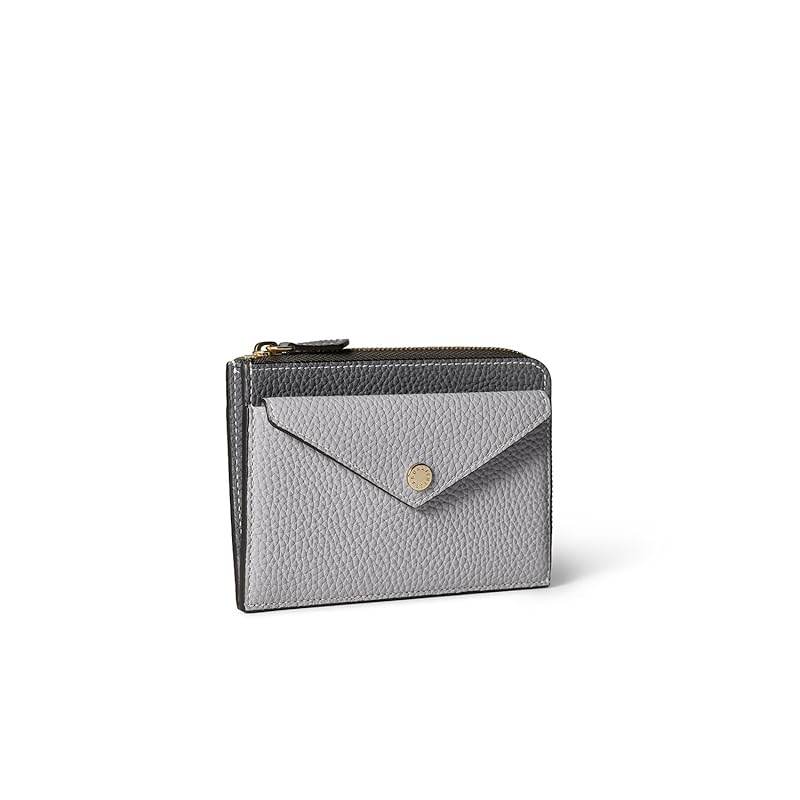 

[BONAVENTURA] [Bonaventura] Envelope Mini Zip Wallet [Charcoal x true gray ] wallet Europe s finest leather genuine leather present new life white day