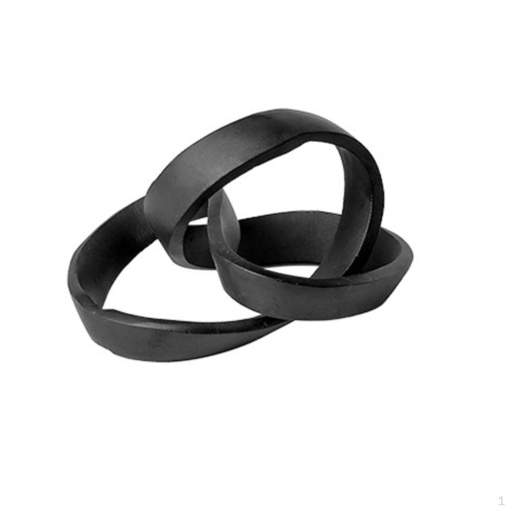 Abstract Sculpture with Base Modern Geometric Matte Black Tabletop Ornament for Art