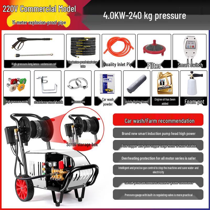 Black Cat Duke High-Power Professional Pressure Washer CN plug (adapter included)