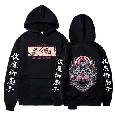 Hot Anime Jujutsu Kaisen Hoodie Manga Ryomen Sukuna Grafik Sweatshirt Gothic Kleidung Übergroße Pullover Harajuku Streetwear Unisex