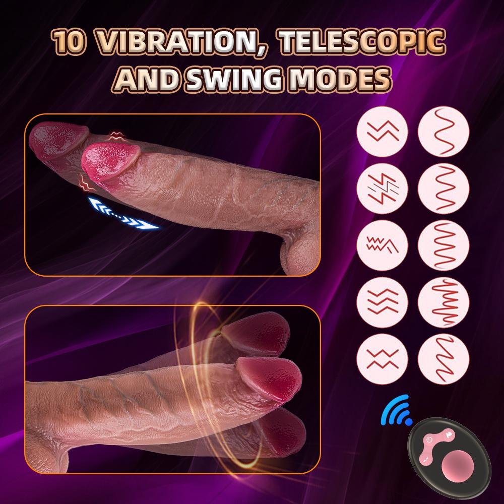Telescopic Dildo Vibrator Stimulator Vibrating Dildo Panties Erotic Orgasm Masturbator Sex Toy for WomenSex Machine G Spot 18