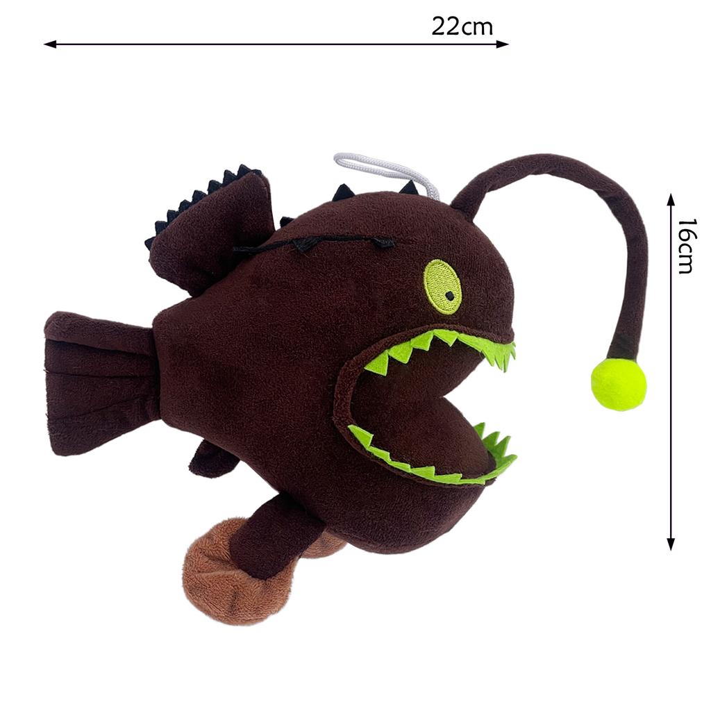 Monkfish Slippers Plush Toy Soft Realistic Lantern Fish Plush Toy Lophiiformes Ocean Animal Doll Birthday Gift For Kids