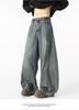 Men's Retro Washed Slim Bootcut Jeans for Spring and Autumn - Unisex Wide Leg Pants