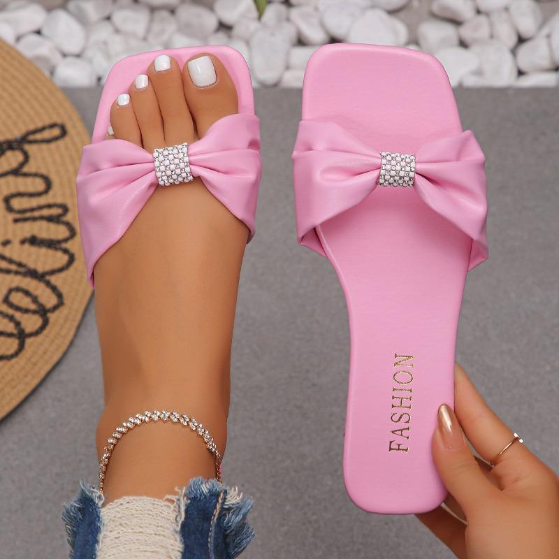 Neuer Stil Modische Damen-Schuhe mit eckiger Spitze und niedrigem Absatz, Flip-Flops mit einem Riemen, High Heels