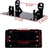 License Plate Mount with 8 3/4" Mounting Hole Accessories Flip up Metal for Winch Roller Fairlead