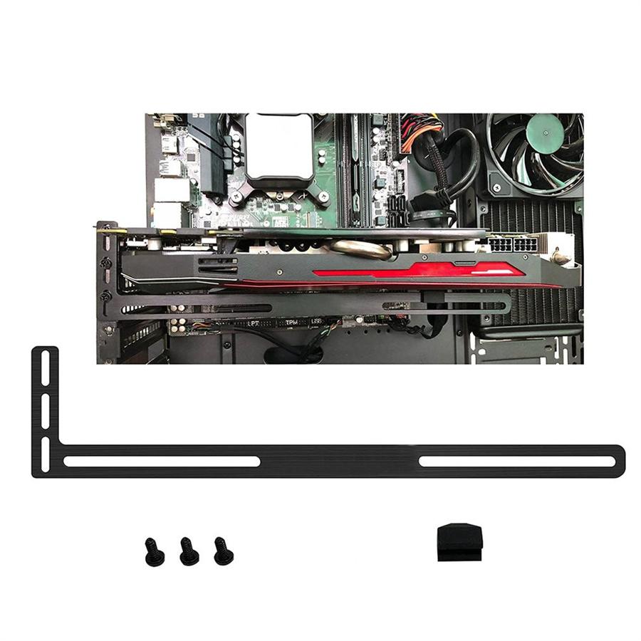 Durable Aluminum Bracket Graphics Card GPU Card Holder  L-shaped Support Universal Radiator Motherboard