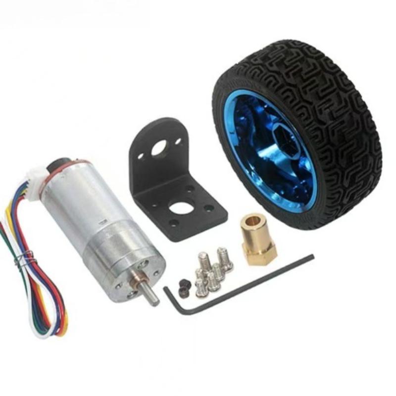 JGA25-370 DC gear motor encoder can measure the speed of steering robot tracking balance car