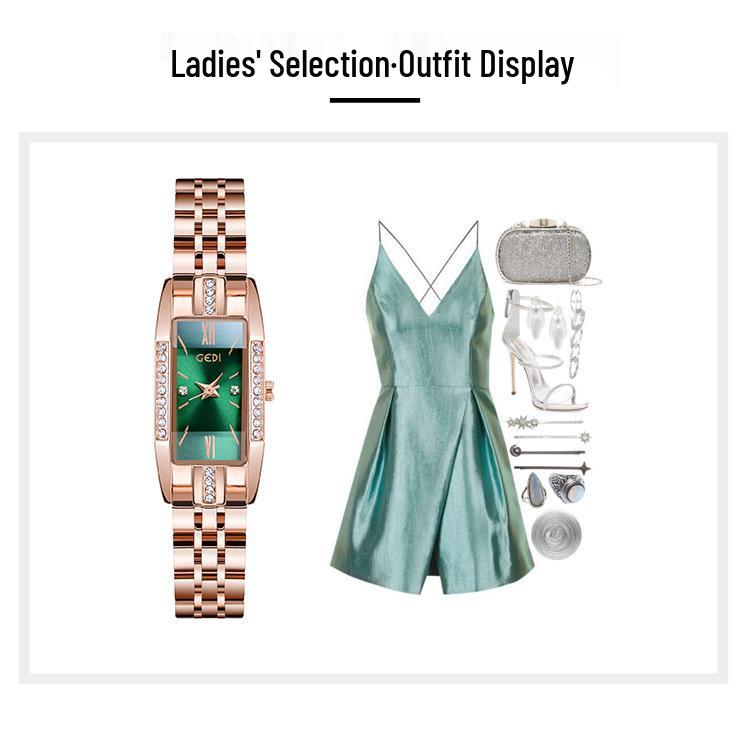 Gedi Exquisite Women's Luxury Stainless Steel Waterproof Quartz Watch