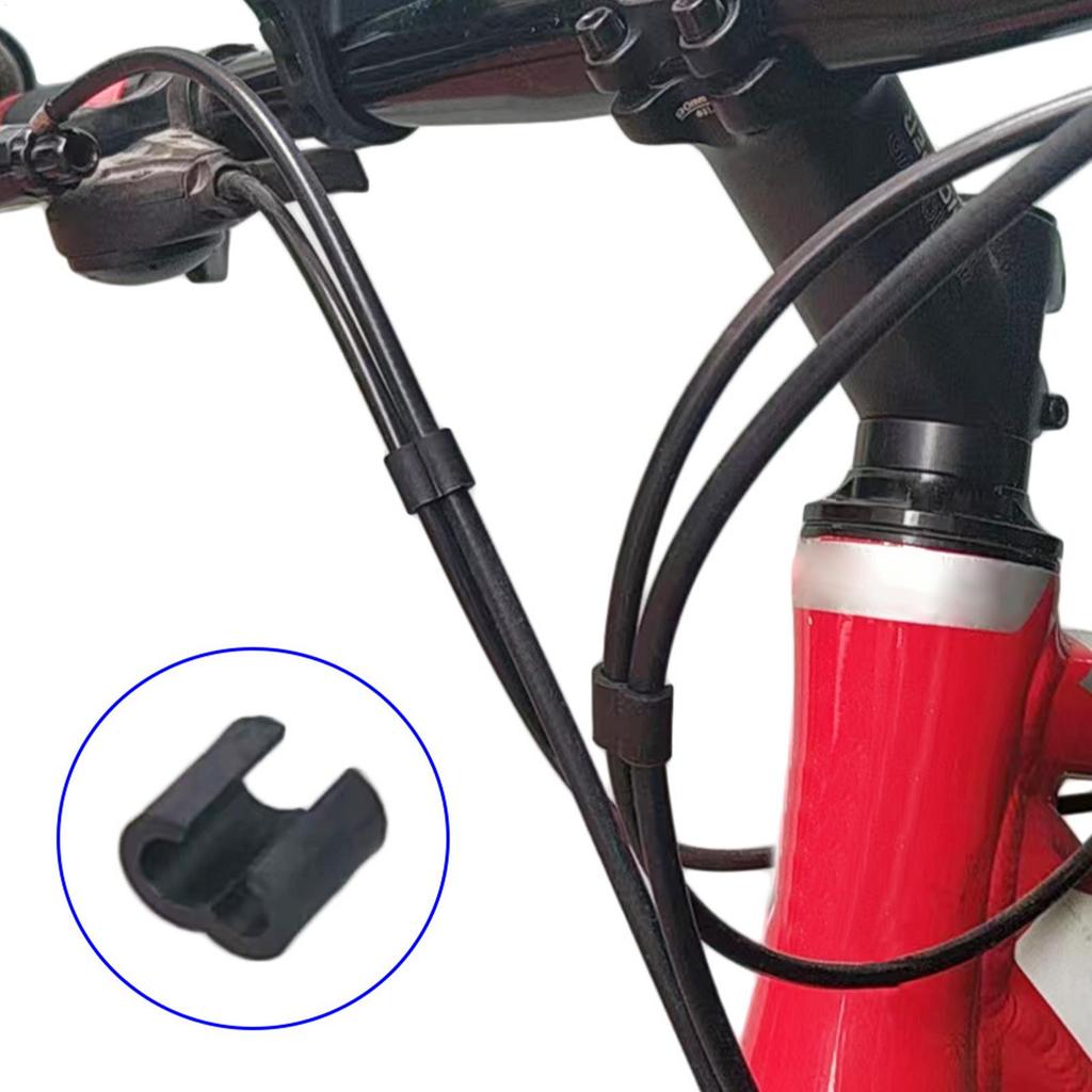 Bike Cable Guide 10 Pcs Bike Brake Cable Clips Bicycle Hydraulic Hose Housing Organizer Shifter Housing Hose Fixing Clamps