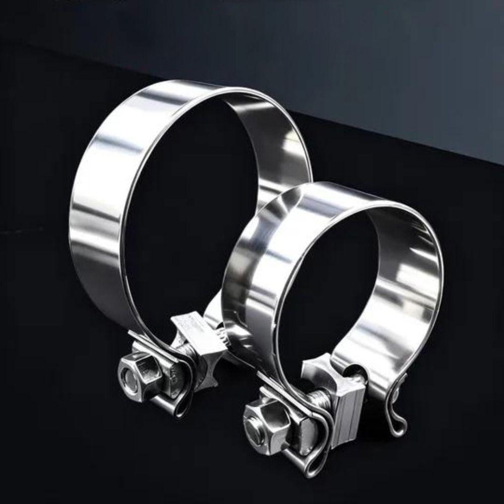Stainless Steel Pipe Connection Hoop 40-76mm Steel Pipe Clamp Strong Hose Clamp