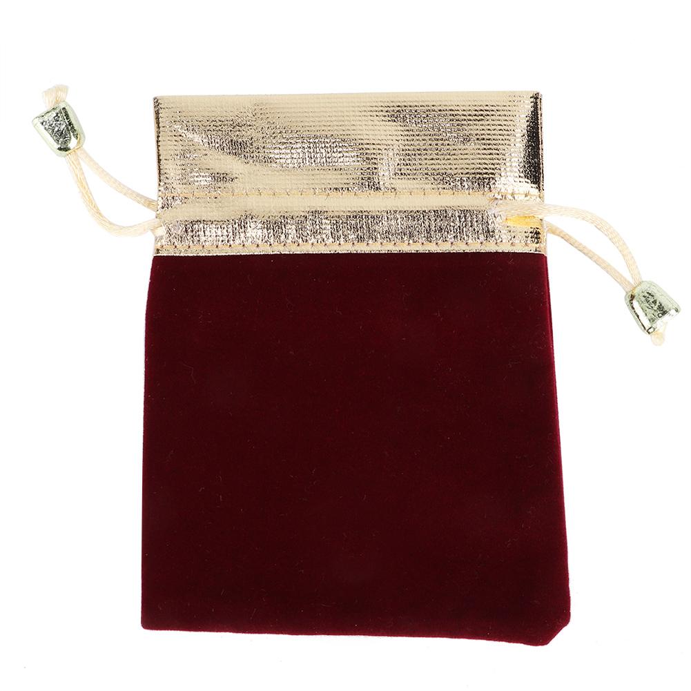 25 Stück Kordelzug Geschenk Schmuck Aufbewahrungsbeutel Beutel Halter Tasche Organizer (Weinrot 10x12.5cm)