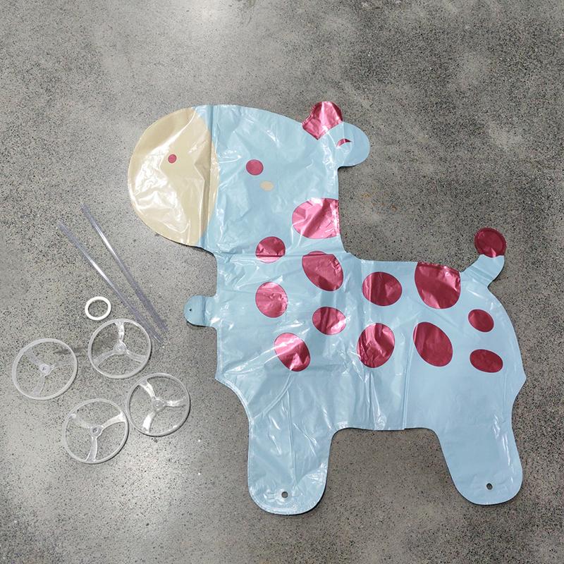 Stand-Up Elephant 4D Balloon with Wheel for Kids Birthday Decorations