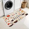 1Pcs Anti Fatigue Kitchen Rugs, Cartoon Tableware Print Waterproof Non-Slip Thick Cushioned Kitchen Mat Heavy Duty Comfort Standing Mat for Kitchen