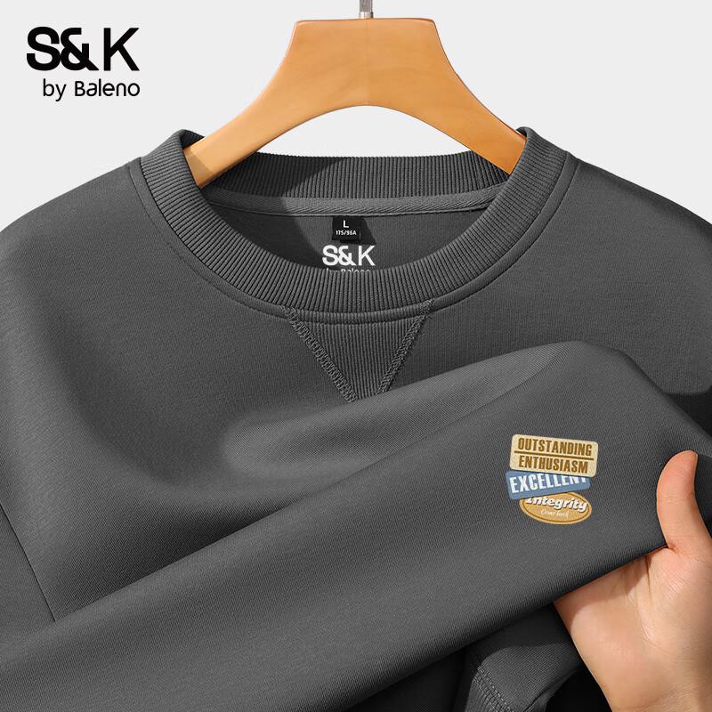 

Baleno S&K Series Men s Letter Print Crewneck Sweatshirt 4XL