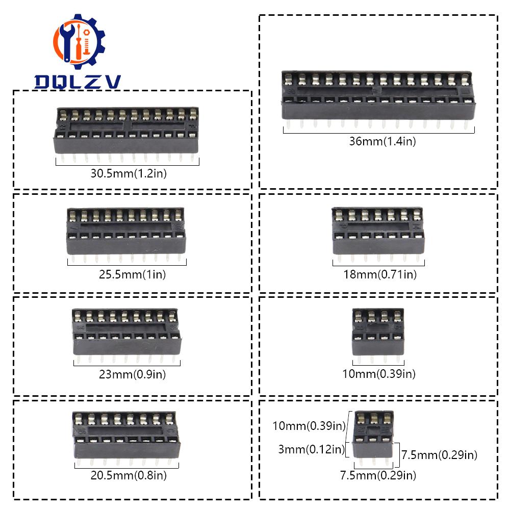 IC-Sockel 6P/8P/14P/16P/18P/20P/24P/28P DIP IC-Sockel Adapter Löttyp 28-Pin Schmaler Körper DIP-Sockel MCU-Sockel 24PIN