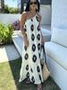 Oversized French Style One-Shoulder Strappy Beach Dress for Women
