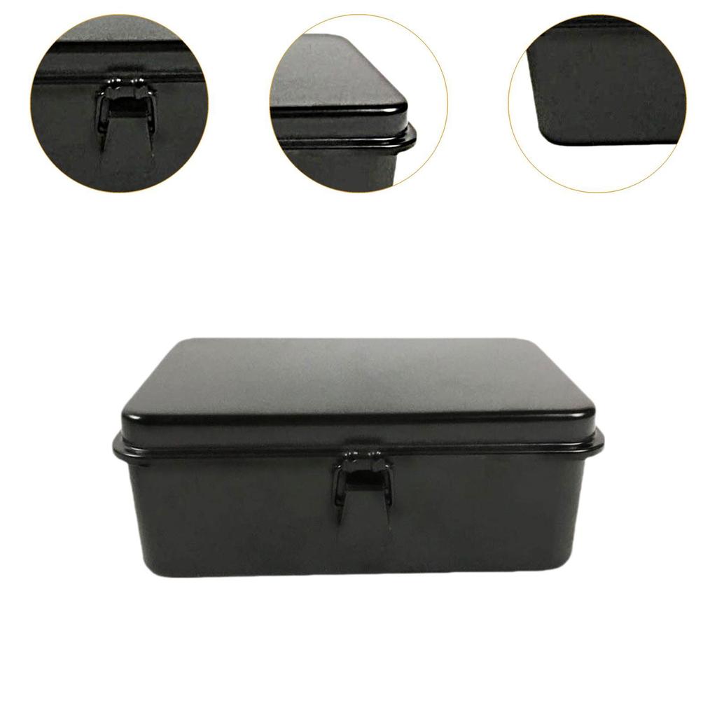 Iron Storage Box Note Organizer Empty Box Metal Case for Stamp Candles Stationery
