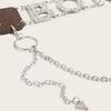 Y2K Rhinestone Belts PU Leather Waistband Simple Butterfly Waist Chain  Skirt Accessories