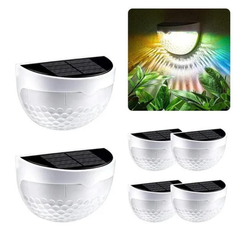 1 Pc Solar Powered LED Wall Lamp Lights Stairway Garden Landscape Warm/White/Multicolored Light Waterproof Decorative Lamp