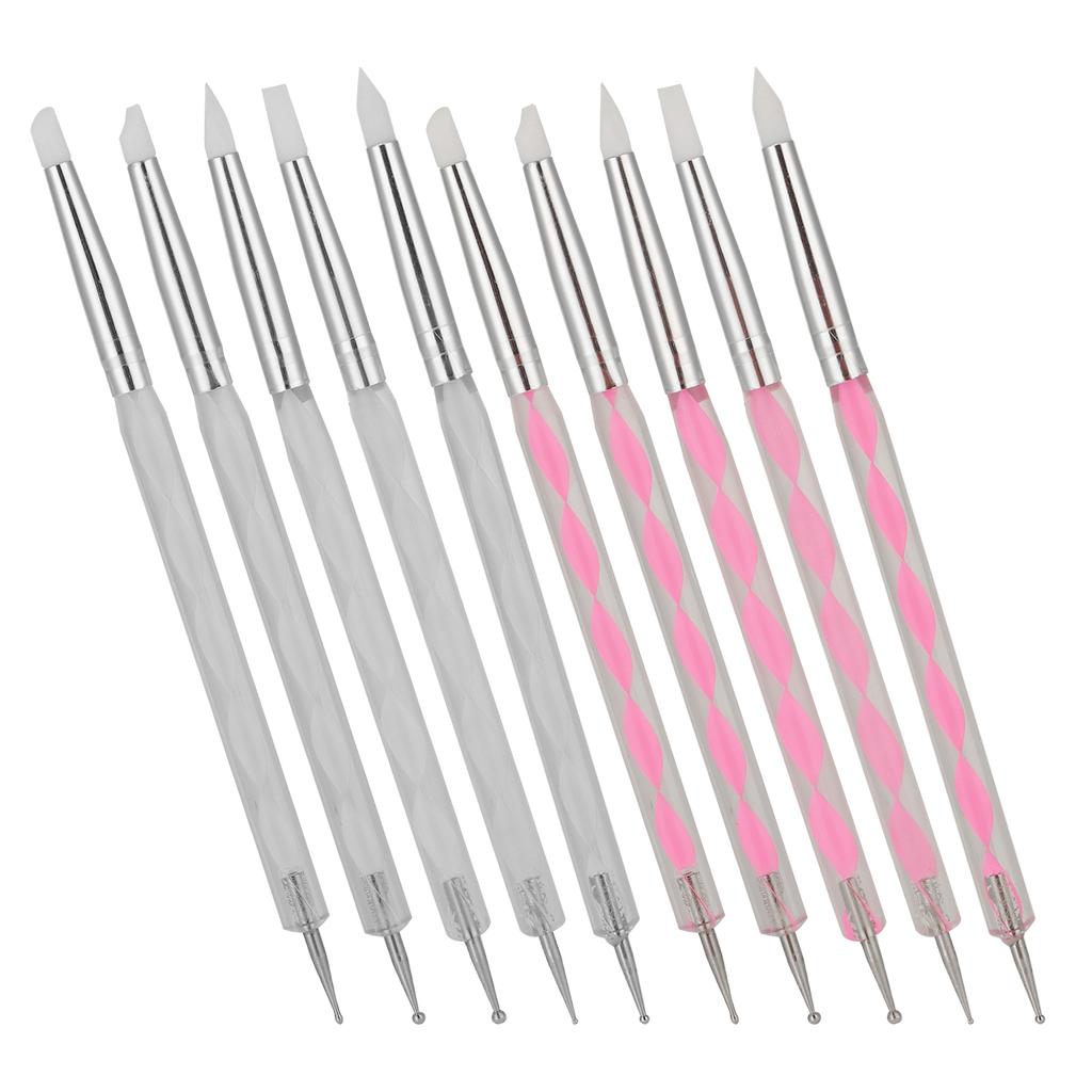 5pcs Nail Art Dotting Pen  Ended Nail Painting Pen  Carving Pen with Acrylic Handle