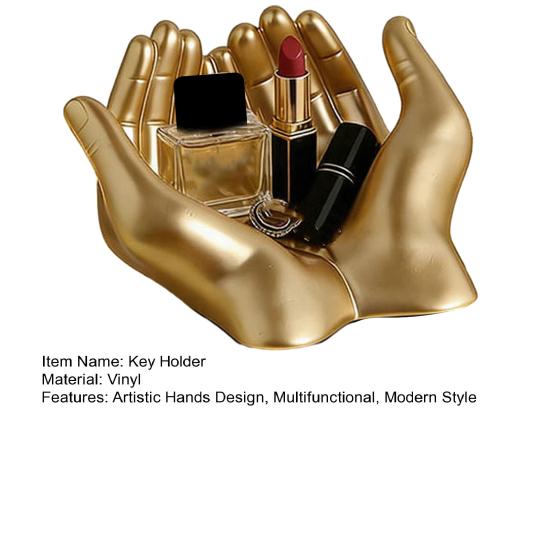 Hands Statue Key Holder Artistic Jewelry Holder Modern Decorative Desktop Organizer for Keys Lipstick Dressing