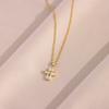 Sparkly Zircon Crystal Cross Pendant Necklaces For Women Trendy Female Stainless Steel Neck Chain Jewelry Girls Party Gift