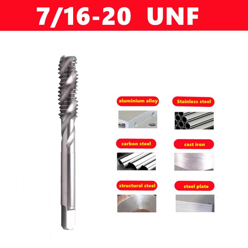 1pcs W6542 HSS American Spiral Groove Machine Tap UNC/UNF, Used for Stainless Steel Internal Thread Tapping and Drilling Tools
