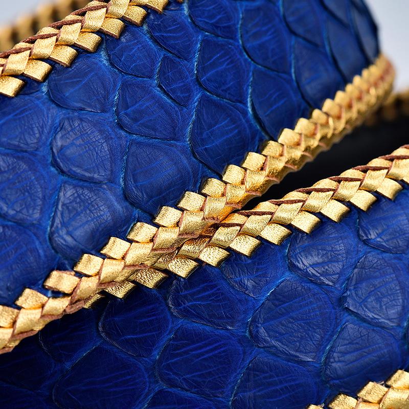 Python Leather Belt Men Without Button Head Phnom Penh High-End Men'S Business Belt Body