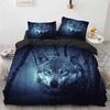 Copripiumino Lupo Microfibra Set Biancheria da Letto Animali Esotici Copripiumino Animali Selvatici Matrimoniale King Queen Per Adolescenti Adulti Decorazione Camera da Letto