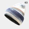 Damen Batik-Pullovermütze Herbst und Winter Gerollte Spitzmütze Warme Outdoor-Beanie Wollmütze