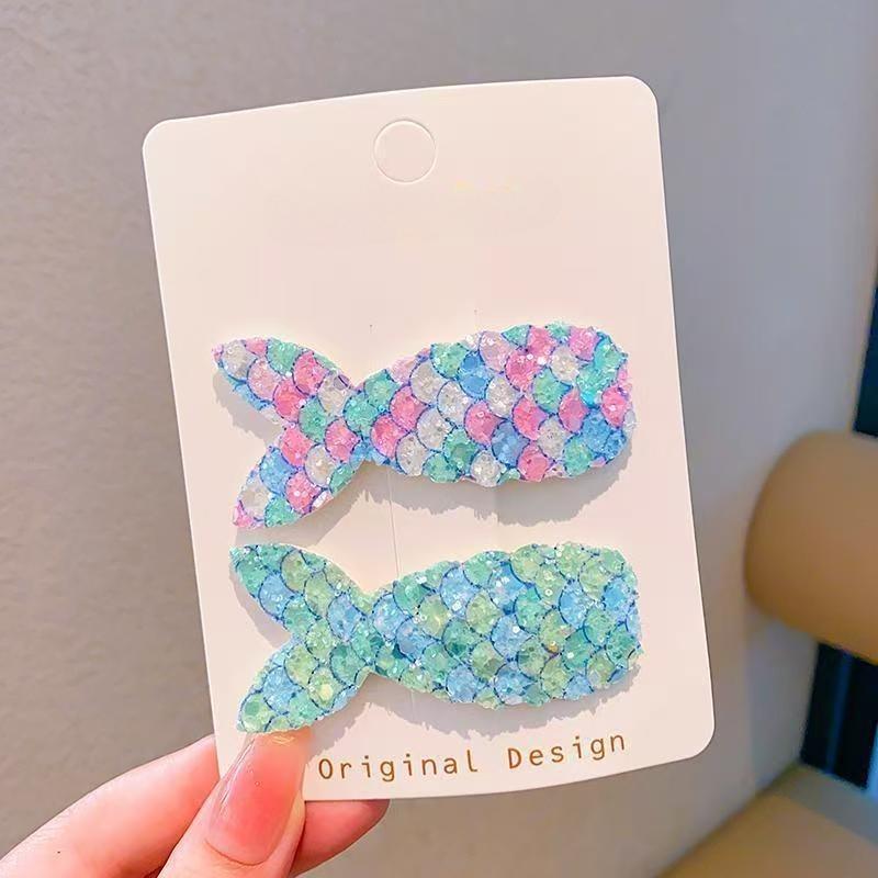 Nová módní Dětská Mořská víla Sponky do vlasů Kreslený Fish Tail Flitry Spona do vlasů pro dívky Dětské vlasové doplňky