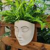 Resin Human Face Flower Pot Resin Wall Hanging Flower Pot Indoor Outdoor Garden Wall Decoration