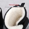 Men's Plus Size Waterproof High-Top Snow Boots with Thickening and Velvet Lining.