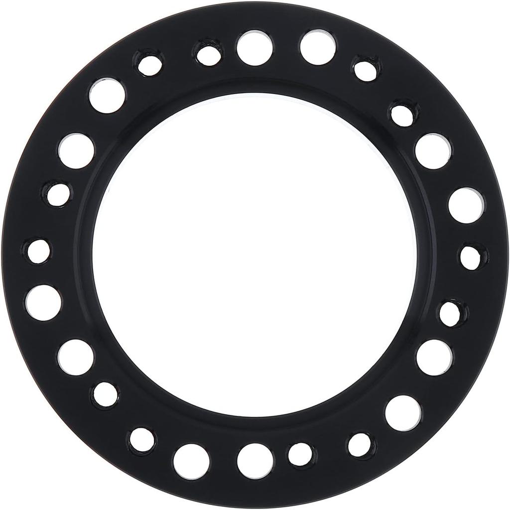 0.5" Steering Wheel Hub Adapter Conversion Spacer, Black Aluminium Alloy 12mm Steering Wheel Hub PCD Adapter Spacer for Momo for Nardi for OMP for