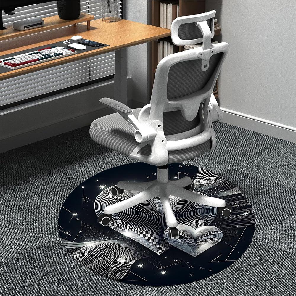 

1pc Heartbeat Carpet for Office, Non-slip, Soft and Durable Office Rug, Perfect for Office yy260128007 80cm by 80cm