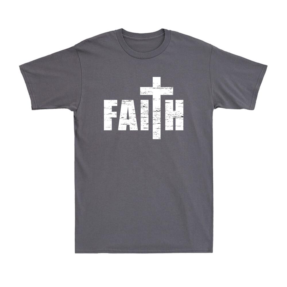 Faith Cross Christian Shirt Faith Distressed Religious Vintage Unisexs Tshirt Tee