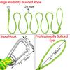 Nylons Kayaks Tow Rope with Clip  Dock Line Mooring Rope  Highly Visibleness Marine Braids Rope Kayaks Tow Line