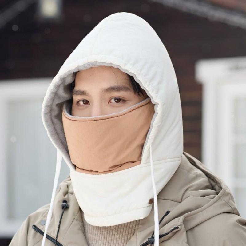 Winter Knit Balaclava Hooded Neck Warmer Cycling Outdoor Windproof Ear Protection Adult Unisex