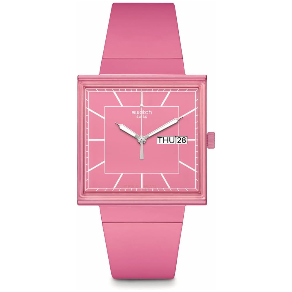 Swatch WHAT IF…ROSE? SO34P700 Women s Analog Watch Rose Gold Color 30m Water Resistant