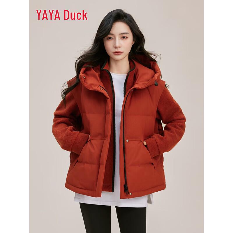 Женский короткий пуховый жилет с капюшоном YAYA 2025 M