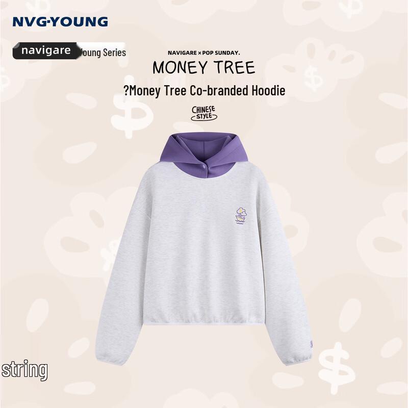 

NVG·YOUNG x POPSUNDAY Lucky Tree Women s Hooded Pullover M