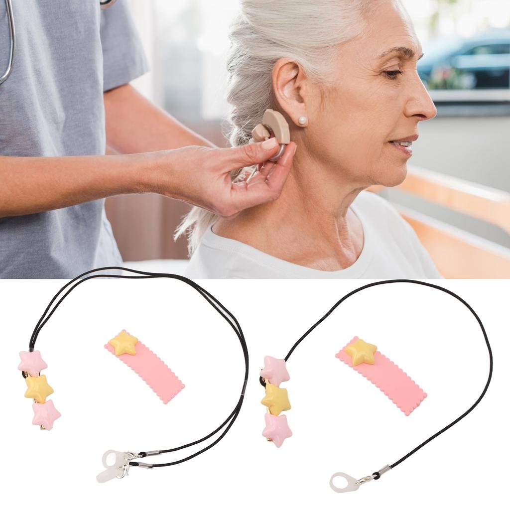 Deaf Aid Holder 3 Star Ornament Anti Lost Fashionable Durable Nylon Deaf Aid Clip for Children The S